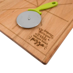 TABLA PIZZERA CUADRADA SIEMPRE HABRÁ PIZZA - CAPIBARA - tienda online