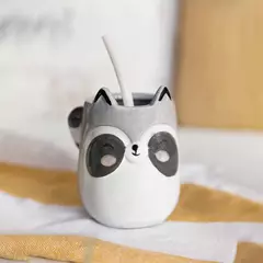 MATE Y MACETA ANIMALITOS (MAPACHE) - APA LA PAPA en internet