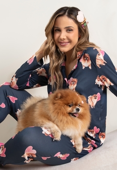 PIJAMA LONGO BOTÕES LYLA - comprar online