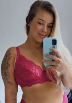 SUTIÃ MEIA TAÇA COM ARO RENDA KISS ME - loja online