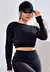 Top Cropped Academia Manga Longa com Tela Dry Fit Fitness | REF: SV21 - Fit.Femme