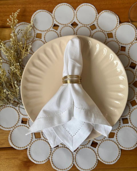 Jogo Americano Esfera (Branco) - (6 peças)