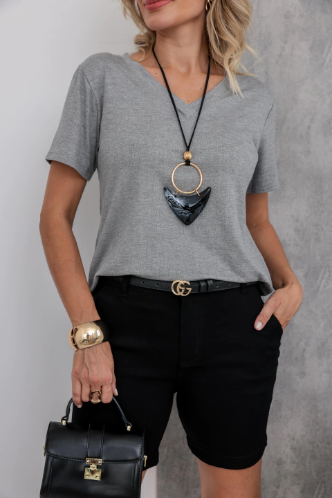 Bermuda Meia Coxa Dinho's Jeans Preta