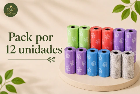 PACK DE 12 BOLSITAS SANITARIAS PARA MASCOTAS