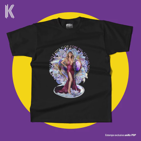 Camiseta Mariah Carey - Petalas Neon - comprar online