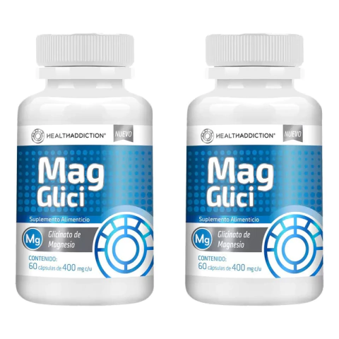 Glicinato De Magnesio Healthaddiction 2 De 60 Cáps C/u