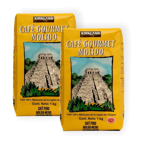 2 Bolsas De Café Gourmet Molido De Chiapas 2kg Kirkland
