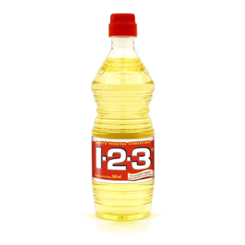 Aceite 123 Vegetal Comestible 1 Pz De 500ml 1-2-3