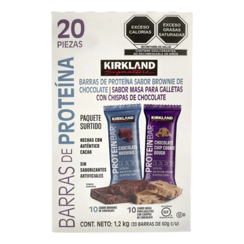 Barras De Proteína Chocolate 20 Piezas 1.2 Kg Kirkland
