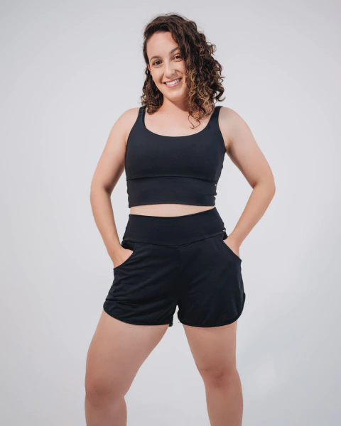 Short Running alta compressão com bolso - comprar online