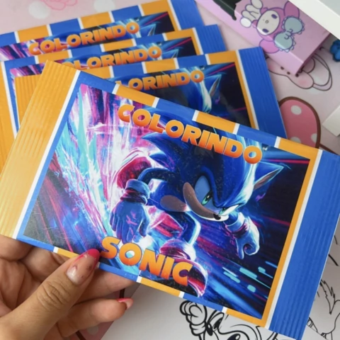 Cards para Colorir Sonic - comprar online