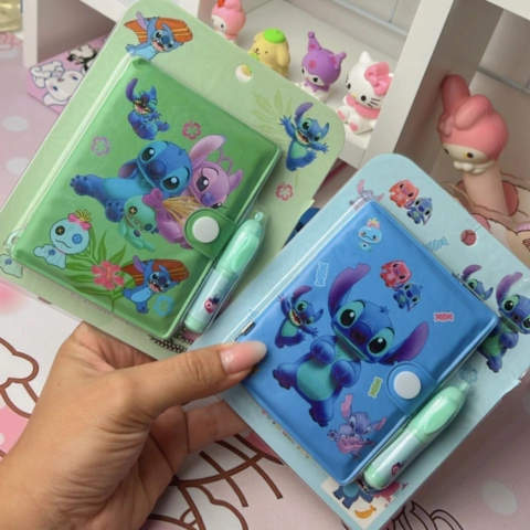 Kit Agendinha + Canetinha Stitch
