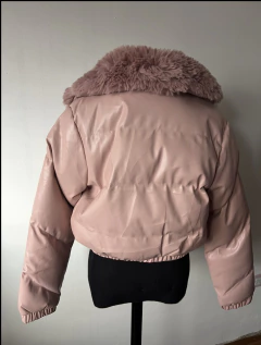 Campera Eco cuero rosa - comprar online