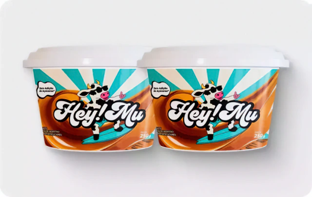 2 potes de doce de leite Hey!Mu