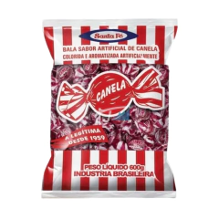 BALA SANTA FÉ CANELA SEM GLÚTEN DURA PACOTE 600GR