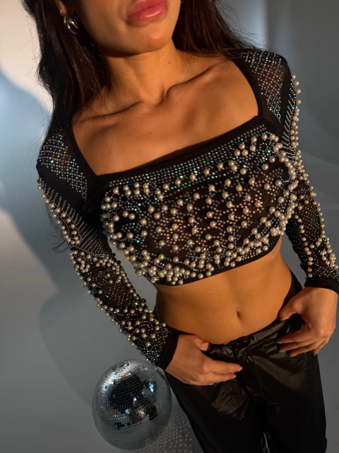 Cropped Polly Party - comprar online