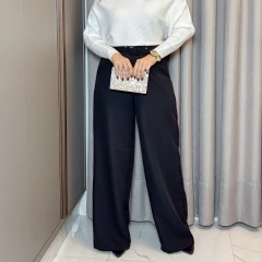 Calça Pantalona com Cinto Preto - loja online