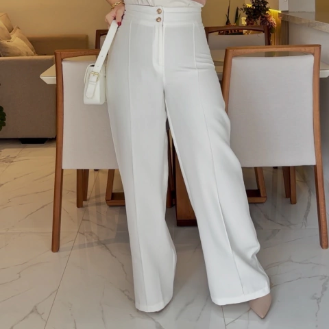 Calça Alfaiataria Paula - Offwhite