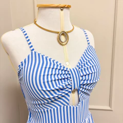 Imagem do Vestido Larissa com Alça e Listras Finas