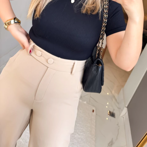 Calça Alfaiataria Pandora - Bege