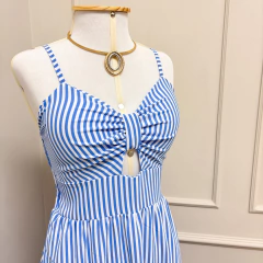 Vestido Larissa com Alça e Listras Finas - Ester