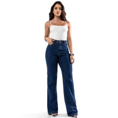Wide Jeans Básica - Cintura Alta Escura - comprar online