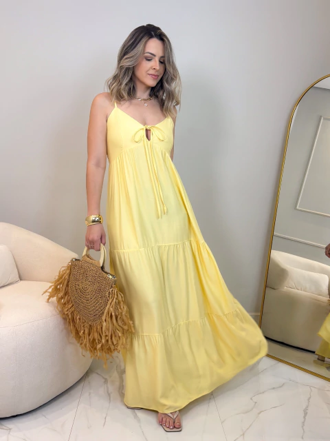 Vestido Copacabana - Amarelo Manteiga