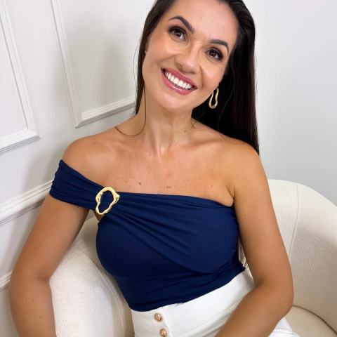 Body Carol - com Ombro Só e fivela