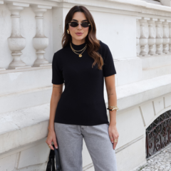 Blusa Canelada Day - Preto - loja online