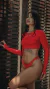 Cropped Long Sleve + Calcinha Kini RED