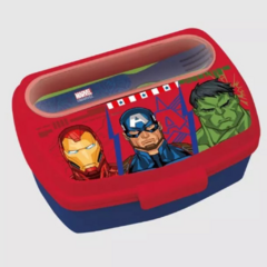 ✨ SANDWICHERA RECTANGULAR Y CUBIERTOS AVENGERS ✨