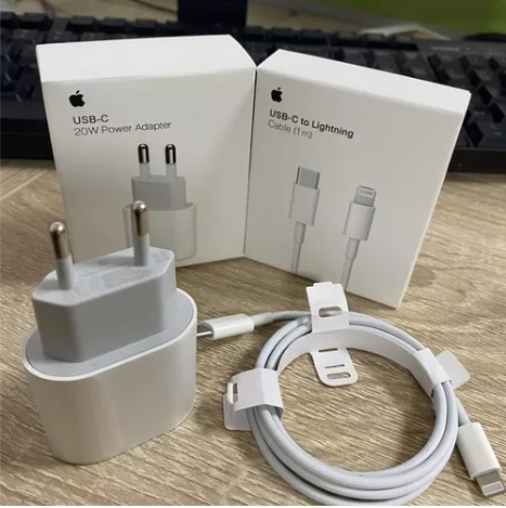 Carregador Apple Tipo C- Kit cabo + conector tomada turbo