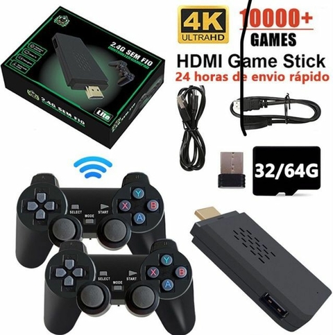 Game Stick 4K Retrô 10.000 Jogos