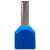 100 un. Terminal Ilhos Duplo Pré Isolado 2X2.50mm - Azul na internet
