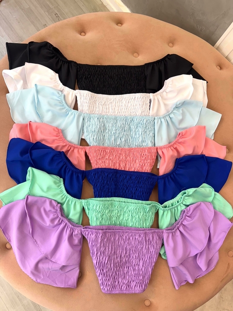 Cropped Ciganinha Liso - comprar online