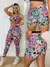 KIt Com 3 Pecas Calca Legging Cordinha Afina a cintura/Short Mais Top Poa Bolinha Preto Caveira Mexicana Roupa De Academia Fitness - loja online