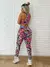 KIt Com 3 Pecas Calca Legging Cordinha Afina a cintura/Short Mais Top Poa Bolinha Preto Caveira Mexicana Roupa De Academia Fitness - comprar online