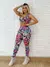 KIt Com 3 Pecas Calca Legging Cordinha Afina a cintura/Short Mais Top Poa Bolinha Preto Caveira Mexicana Roupa De Academia Fitness na internet