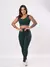 Conjunto Fitness Calça Legging Cintura Alta e Top sem Bojo Suplex
