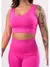 Conjunto Fitness Calça Legging Cintura Alta e Top sem Bojo Suplex