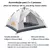 Barraca de Camping Automática Para 3-4 Pessoas,Ao Ar Livre Auto-Pop-up de Acampamento Rápida Portátil Verde/Branco - loja online