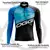 Camisa Ciclismo Masculina Manga Longa Azul Com Bolsos na internet
