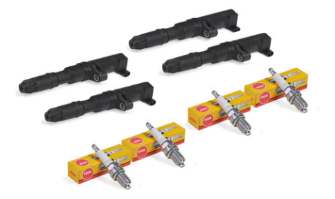 Juego 4 Bobinas + Bujías Renault Duster 1.6 16v K4m Apto Gnc