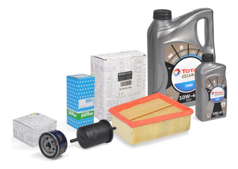 Kit Filtros Renault 5lts Aceite Total 7000 10w40 Kangoo K4m