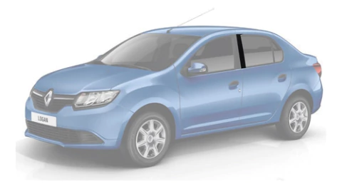 Calco Parante Puerta Trasera Izq Renault Logan 2014 2015