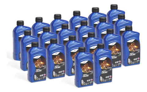Caja X 20 Aceite Elf Moto 4 Cruise 20w50 X 1 Litro Elf
