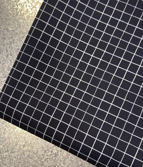 Cordura Estampada importada cuadrille negro