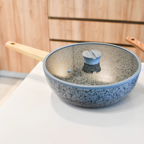 Wok Hudson 28cm Granito Stone Aluminio Forjado Antiadherente