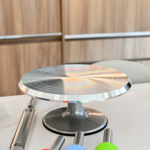 Plato Giratorio de Acero Inox 30cm
