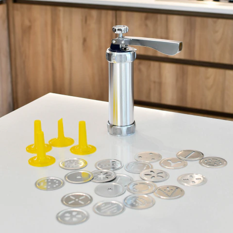 Maquina Para Hacer Galletitas Acero Inoxidable 20 Discos